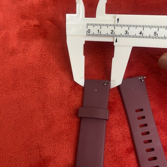 Quick Release Silicone Smart Watch Band Soft Strap Rubber Bracelet Burgundy 22mm - Picture 7 of 9